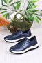 42426 Comfortable Lightweight Genuine Leather Rubber Laced Men's Shoes - 3