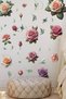 Pastel Color Peony Flowers Wall Sticker Set - 6