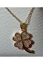Nurtaki Four-Leaf Clover Chain Stone Luck Necklace - 4