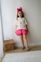 Girl's 3D Flower Embroidered Shorts Skirt Summer Suit - 6