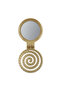 Beauty Makaron Metallic Hair Brush - 3D Flexible, Mirrored, Purse Size - Compact Detangler - 7