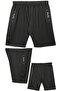 Large Size 110 - Suitable for 155 Kilos Lycra Combed Cotton Men's Shorts with Embroidered Detailed Fitted Pockets