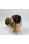 Satin and Organza Textured Hair Clip Ecru-Salmon - 5