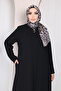 Seasonal Black Embroidered Special Ferace - 2