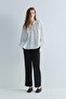 White Lena Balloon Sleeve Shirt - 8