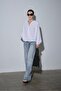 White Lena Balloon Sleeve Shirt - 3