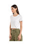 Ribbed Top with Round Neck and Short Sleeves - 2