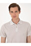 Beige Slim Fit Buttoned Polo Collar T-Shirt 50306060-Vr011 - 2
