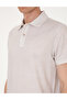 Beige Slim Fit Buttoned Polo Collar T-Shirt 50306060-Vr011 - 7