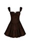 Love Story Mini Brown Woven Dress - 2