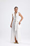 Leona 100% Linen Front Button Belted Long Dress - 2