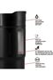 Insulated Coffee - Black Travel Mug Gemstone Obsidian - 3