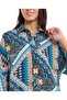 Patterned Shirt with Classic Collar and 3/4 Sleeves - 5