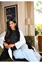 Women's Two Colour Reversible Abaya - Black and White - 8