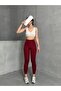 Women's Burgundy Recovery High Waist Tights - 6
