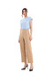 Solid Straight Fit Trousers with Zipper Closure