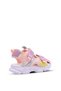 Jena Girl's Double Velcro Air Mesh Detailed Pink Color Sports Sandals - 3