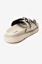 Soleil Beige Skin Double Thick Band Stone Women's Slipper - 2