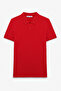 Skyloom Men's 100% Cotton Short Sleeve Regular Fit Red Polo Neck T-Shirt