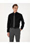 Black 100% Cotton Shiny Satin Slim Fit Long Sleeve Basic Shirt 50305127-Vr046