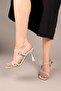 Vividy Piping Glitter Heeled Shoes Silver - 2