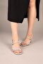 Vividy Piping Glitter Heeled Shoes Silver - 6