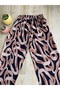 Women's Summer Relaxed Cut Patterned Woven Pants - 3