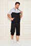 Men's Cotton Hooded Capri Suit Gray / Black 7501-G.S. - 5