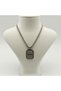 Men's Steel Necklace |   Black Gray Metal Plate |   Modern & Charismatic Design |   Does Not Fade |   Does Not Tarnish |