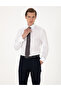 White Anti-Wrinkle Lyocell Slim Fit Long Sleeve Basic Shirt 50303339-Vr013 - 4