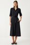 Black Seasonal Shirt Dress - Belted, Ldd0006 - 5