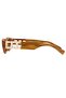 Women's Sunglasses – Oval Brown Frame, Stylish Design with Gold Detail - 4