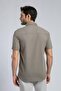 Desola Men's 100% Cotton Short Sleeve Woven Shirt Khaki - 3