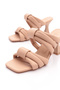 5045 Women's Row Banded Goblet Heeled Slippers - 4