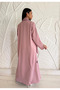Women's Two Colour Reversible Abaya - White and Pink - 2