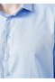 Dobby Patterned Long Sleeve Basic Easy Ironing Sweat Absorbing Shirt - 5