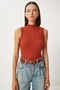Turtleneck Sleeveless Knitted Blouse Tile Lgt0007 - 2