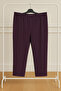 Women's Mother Elastic Waist Comfort Comfortable Fit Front Striped Combed Cotton Trousers - 3