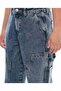 Washed Relaxed Fit Jeans with Button Closure - 5