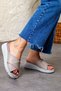 Women's Genuine Leather Extra Comfortable and Flexible Wedge Heeled Orthopedic Slippers - 4