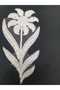 White Flower Model Beaded Brode Guipure Applique Sewing Accessory 2 Pieces - 4
