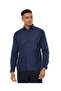 Textured Shirt with Classic Collar and Long Sleeves