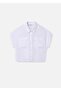 Girl's Chiffon Shirt White 6147 - 4