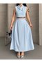 Women's Bottom Top Suit Button Detail Premium Vest Skirt Double Suit - 4