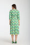 Floral Patterned Lace Collar Buttoned Summer Women's Dress - 3