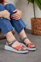 Women's Genuine Leather Orthopedic Wedge Heeled Sandals - 3