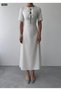 Women's Midi Dress with Stone and Bow Detail - 7