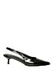 U518439808 Black Patent Leather Low Heeled Women's Shoes - 5