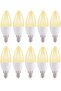 10 Pack Super Bright E14 7W Led Candle Light Bulbs Romantic Warm White (Yellow) 3000K, Energy Saving