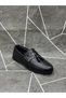 Black Genuine Leather Tassel Loafer Shoes